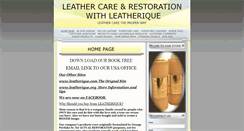 Desktop Screenshot of leathercarebyleatherique.com